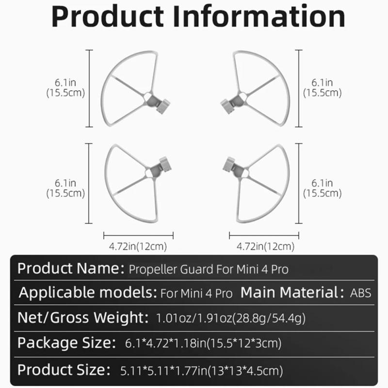 Description Picture 4 of itemPropeller Guard Quick-Release Propeller Guard Ring Prop Blade Protectors Drone Accessories Compatible For DJI Mini 4 Pro Drones