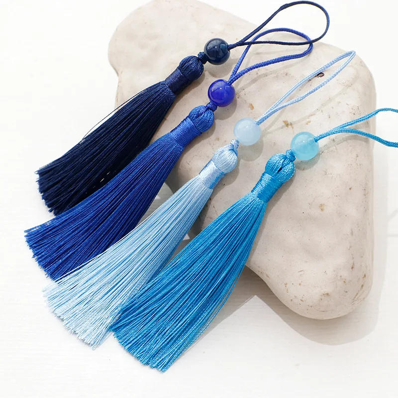 Description Picture 5 of item2/10pcs 7cm with Beads Tassel Sewing Curtains Accessories DIY Keychain Cellphone Straps Pendant Fringe for Crafts Jewelry Making