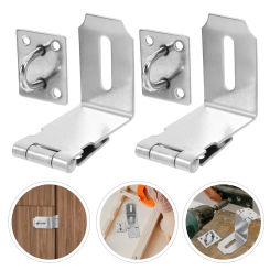 2 Sets Bolts Lock inside Door Drawer Buckle 700X600X380CM Latch for Wardrobe Sliding Closet Silver Barrel