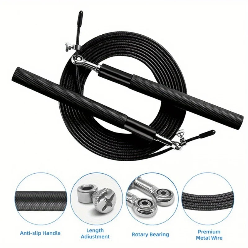 Description Picture 5 of item1PCS Aluminum Alloy Bearing Steel Wire Speed Skipping Rope Professional Boxing Skipping Rope Fitness Skipping Rope Training