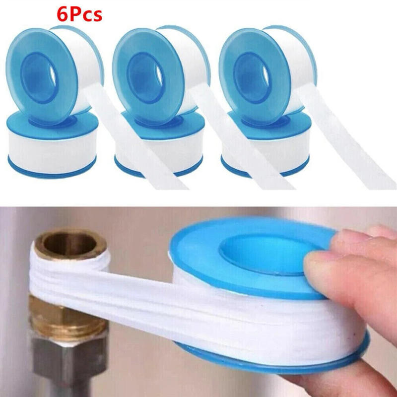 Description Picture 3 of item6Rolls 16mm PTFE White Thread Pipe Tape Plumbers Sealing Tape Fitting Thread Seal Tape Oil-free Belt Sealing Band Gas Water Tape