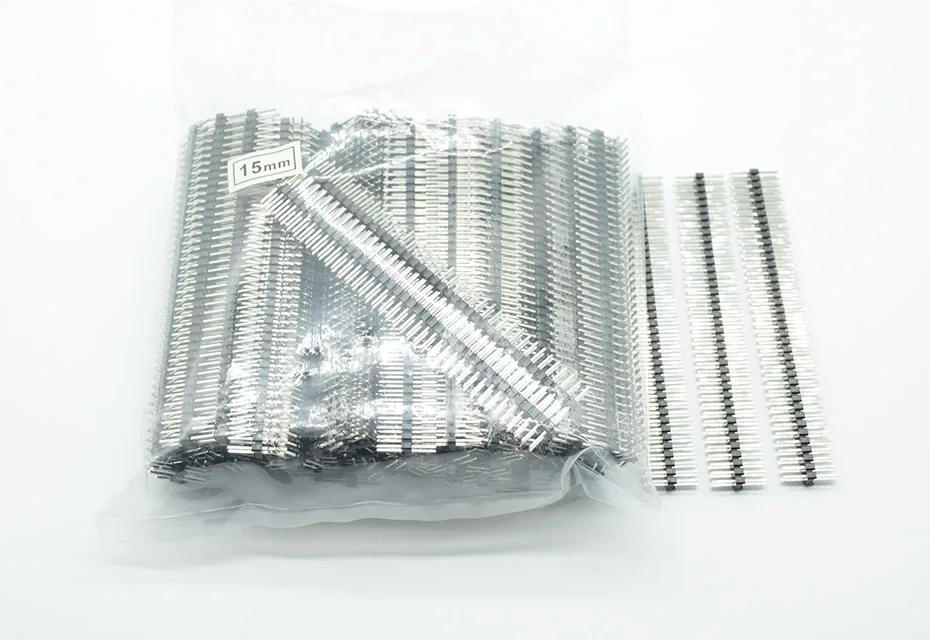 Description Picture 5 of item5PCS length 15mm 2.54mm Male Pin Header, 0.1" Breakaway PCB , 2*40Pin 80 Pin Double Row  Strip Straight, needle  Connector