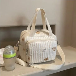 Mommy Bag for Stroller Quilted Baby Items Organizer Large Capacity Handbag Baby Diaper Nappy Storager Maternity Travel Lunch Bag