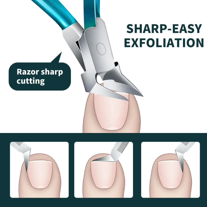 Description Picture 5 of itemNew Nail Art Stainless Steel Cuticle Scissors Nail Care Tools With Double-Fork Spring Design For Nail Clipper Dead Skin Remover