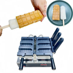 Electric 3 pcs Open Mouth Ice Sucker Shape Taiyaki Maker Ice Cream Cone Taiyaki Machine Waffle Cone Bakery Waffle Machine
