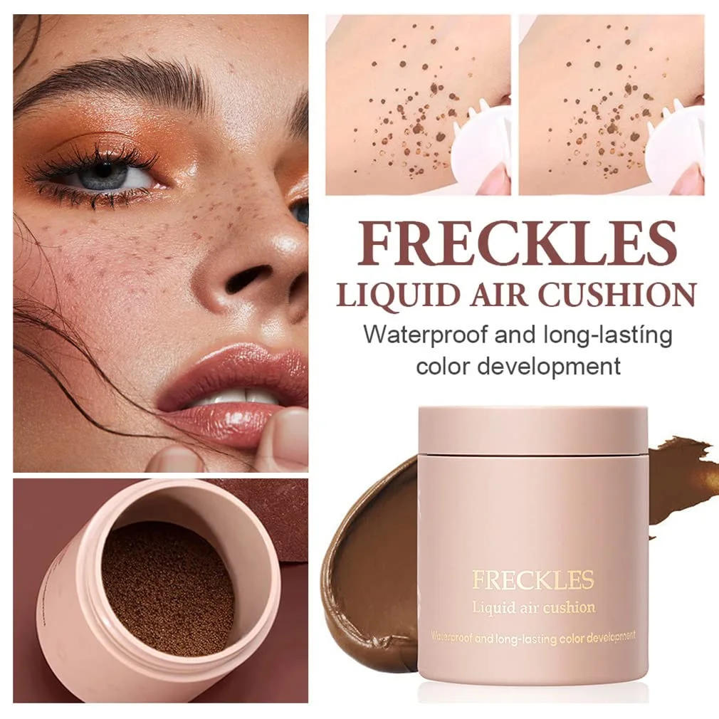 Description Picture 3 of itemAir Cushion Freckle Face Body Freckled Stamp Kit Lifelike Freckle Natural Simulation Fake Dot Spot Comb Seal Waterproof Makeup