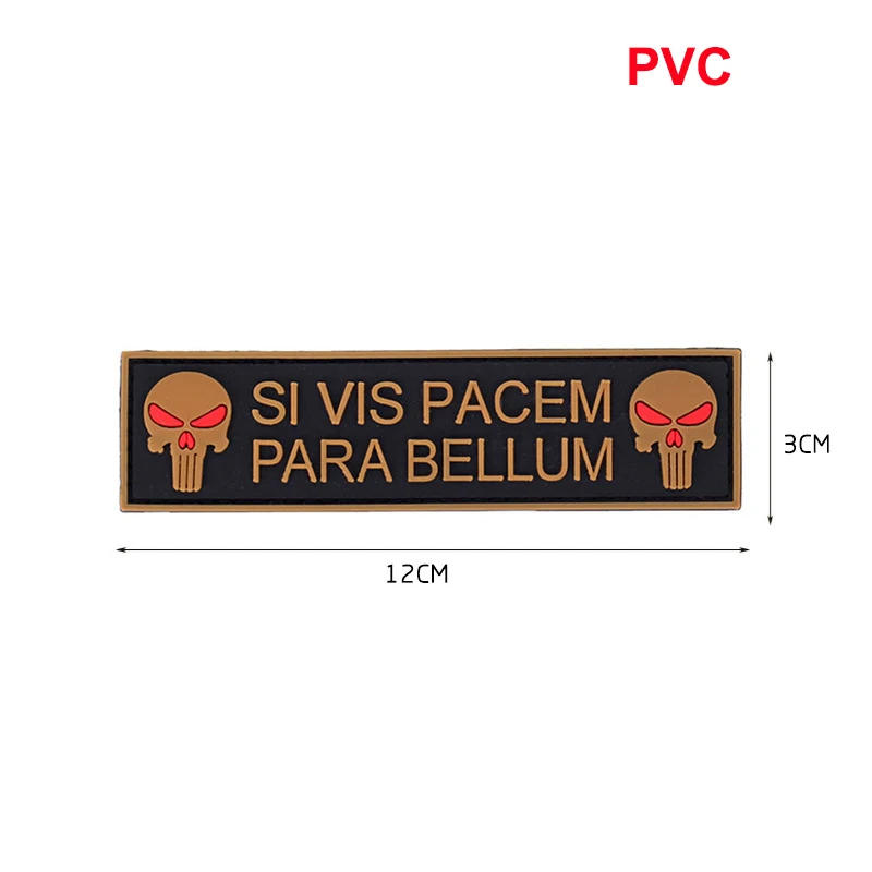 Description Picture 6 of itemPVC Luminous Skull Pattern Armband Hook and Loop Patch Morale Badge Backpack Patch Sticker Clothing Hat Accessories Sticker