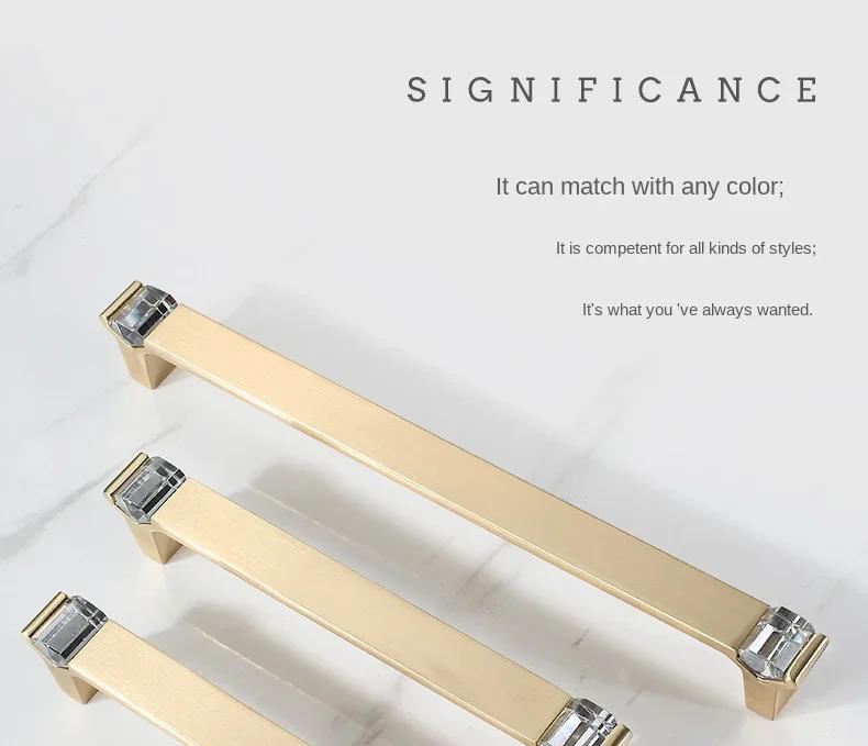 Description Picture 2 of itemModern Kitchen Cabinet Handles Crystal+Zinc Alloy Shoebox Closet Door Pulls Drawer Knobs Wardrobe Pullers Furniture Hardware