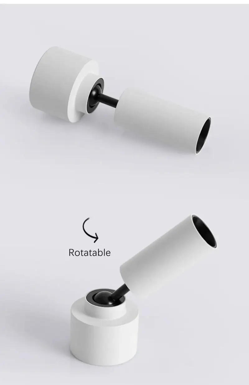 Description Picture 5 of item3W Dimmable Ceiling Spotlight Rotatable Led Lights for Entrance Corridor Aisle Mural Exhibition Lighting Surface Mounted Lamps
