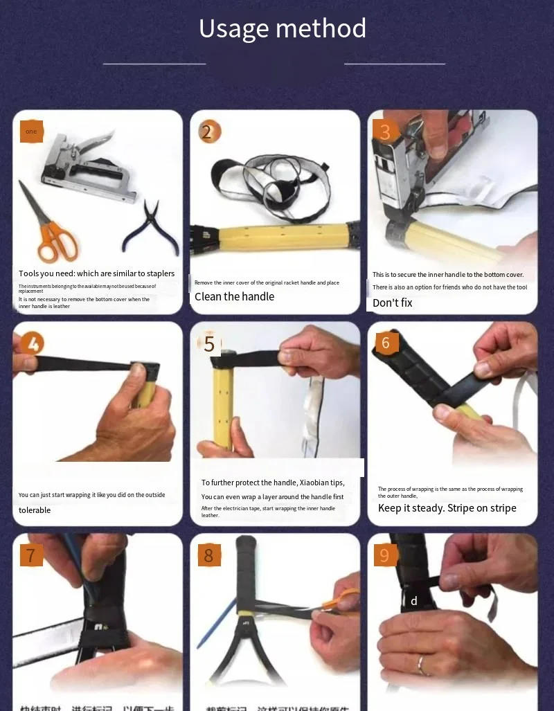 Description Picture 6 of itemWilson Original PU Tennis Overgrip Padel Racket Handle Skin Rubber REPL Grip Tape Anti Slip Sweatband Badminton Accessories 2Pcs