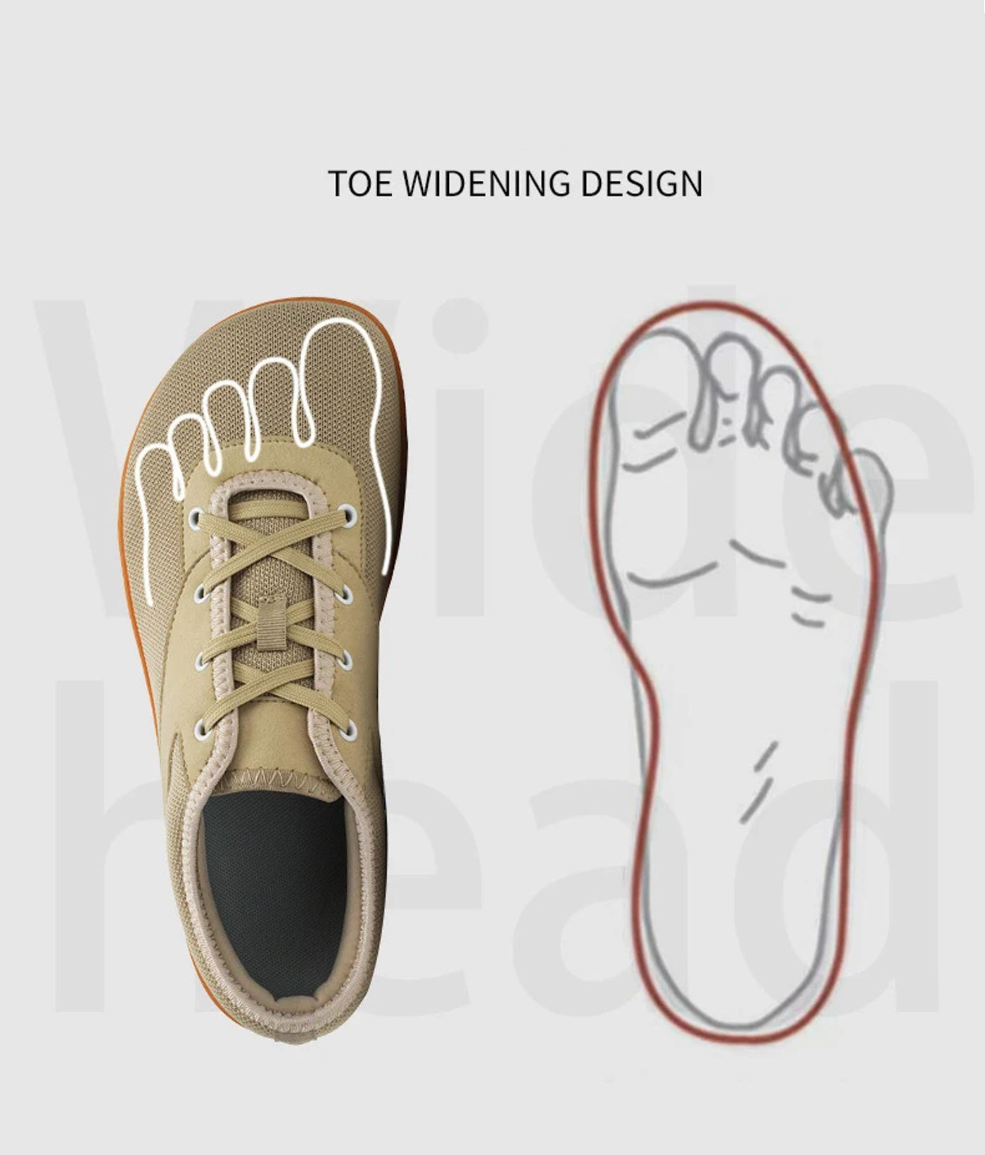 Description Picture 4 of itemOutdoor Trail Running Minimalist Walking Shoes Lightweight and Breathable Sneakers Unisex Wide Barefoot Shoes for Men Women