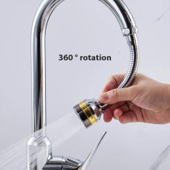 360 Rotate Copper Material Water Tap Bubbler Kitchen Faucet Nozzle Aerator Water Saving Filter Spout Connector Shower Head