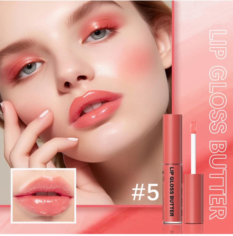 Description Picture 4 of itemButter Non-stick Cup Gloss Lip Gloss Moisturizing Mirror Lip Gloss Lasting Color Lip glaze Dye Lip Liquid Makeup For Women 8ml