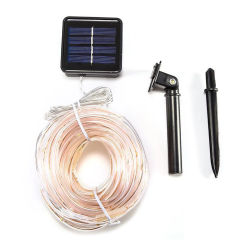 Solar Tube Rope Lights Waterproof 50LEDs Fairy Rope Strip Light Holiday Lighting