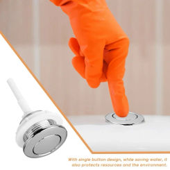 Toilet Tank Button Single Push Flushing Toilet Button Replacement Tank Cover Push Button Switch Universal Bathroom Accessories