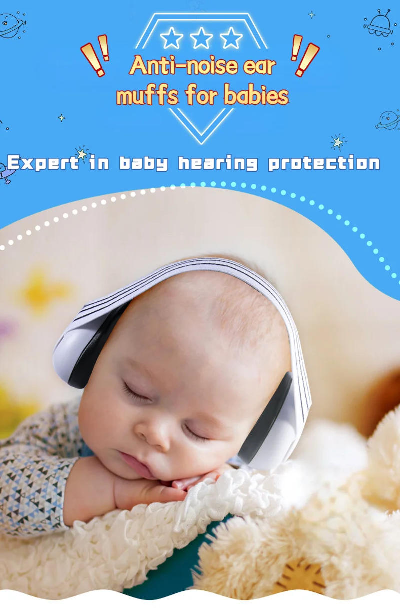 Description Picture 2 of itemBaby Earmuff Mini-headset Adjustable Noise-proof Ear Protection Kids' Outdoor Sleep and Airplane Anti-noise Earmuffs