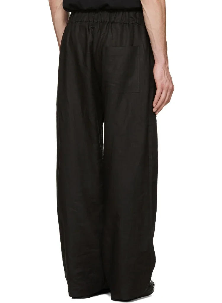 Description Picture 4 of itemNew Men's Clothing GD Fashion Stylist Flax Straight Leg Frenulum Concise Trousers Plus Size Singer Costumes