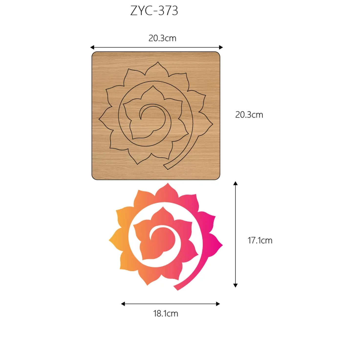 Description Picture 3 of itemZYC-373 flower wooden cutting mold suitable for die-cutting machines