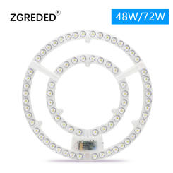 Led Panel 220V Ceiling Light Replacement Led Module 72W Round Circle Light Panel Board 6000K/4000K Module For Ceiling Fan Lights