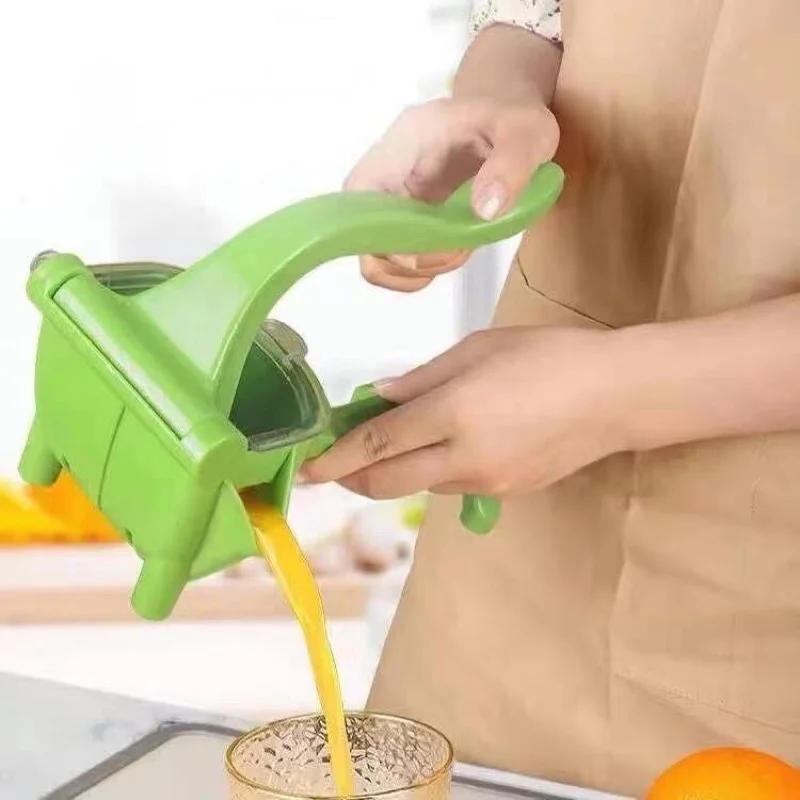 Description Picture 5 of item1PC Manual Juicer Fruit Squeezer Green Portable Juice Extractor Stylish Easy To Use Durable Food Grade PP Hand Press Juicer