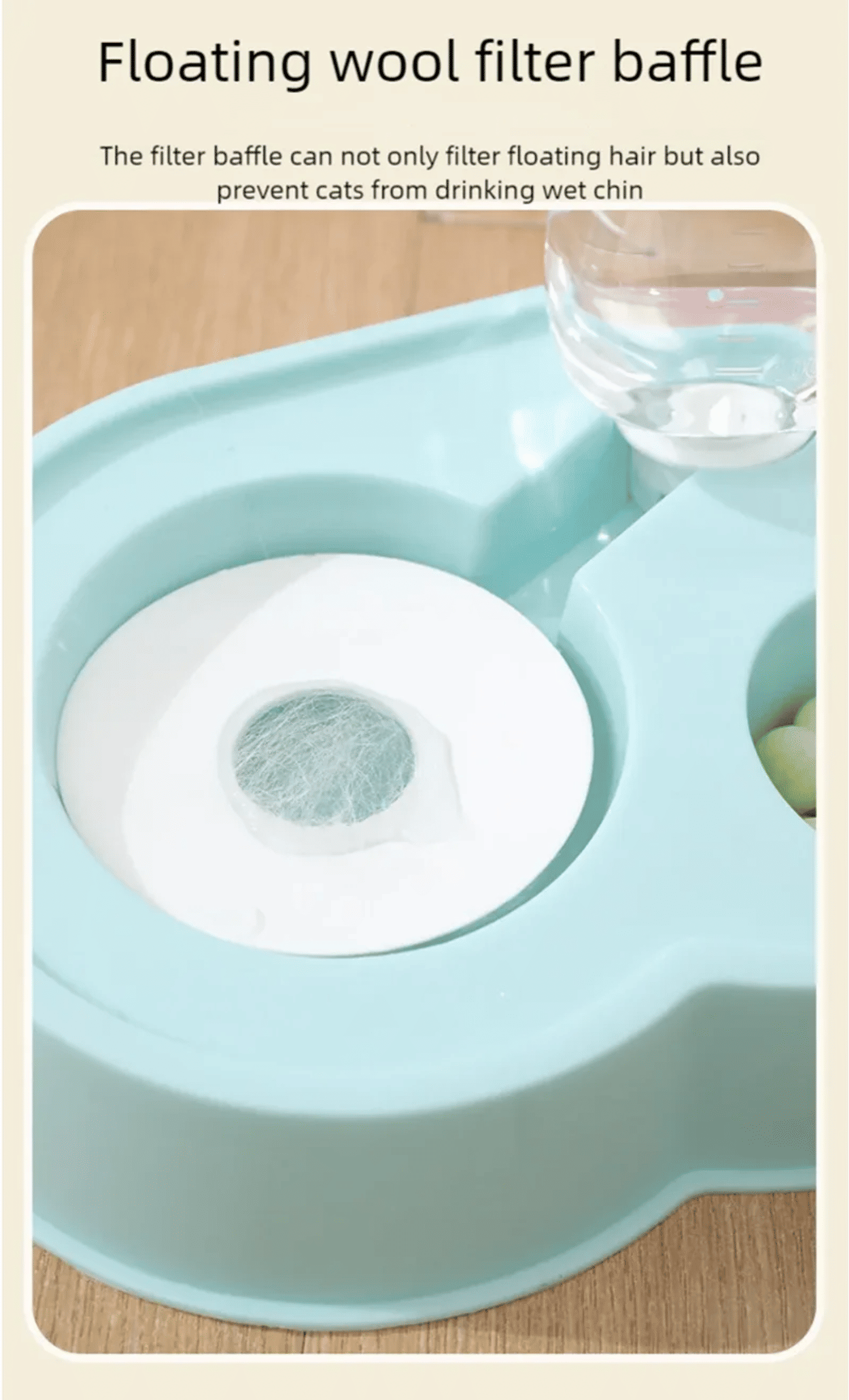 Description Picture 5 of itemPet Double Bowl Automatic Water Dispenser Cat Bowl Double Bowl Pet Supplies Small Cloud Combination Feeding and Water Dispenser