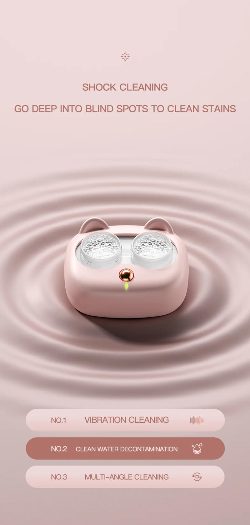 Description Picture 6 of itemPortable Contact Lens Cleaner High Frequency Vibration Contact Lens Cleaning Case Beauty Pupil Storage Cleaning Container Tools