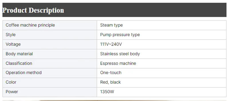 Description Picture 2 of itemCoffee machine Semi-automatic home hot and cold double extraction grinding one espresso machine home appliance coffee maker