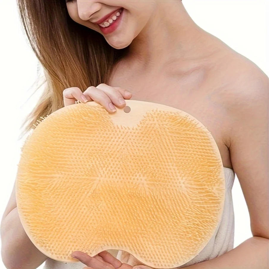 Description Picture 3 of itemSilicone Exfoliating Shower Massage Scraper Non-Slip Bath Scrub Pad Foot Wash Brush Bathroom Tool Mat Rub Back Sucker Brushes