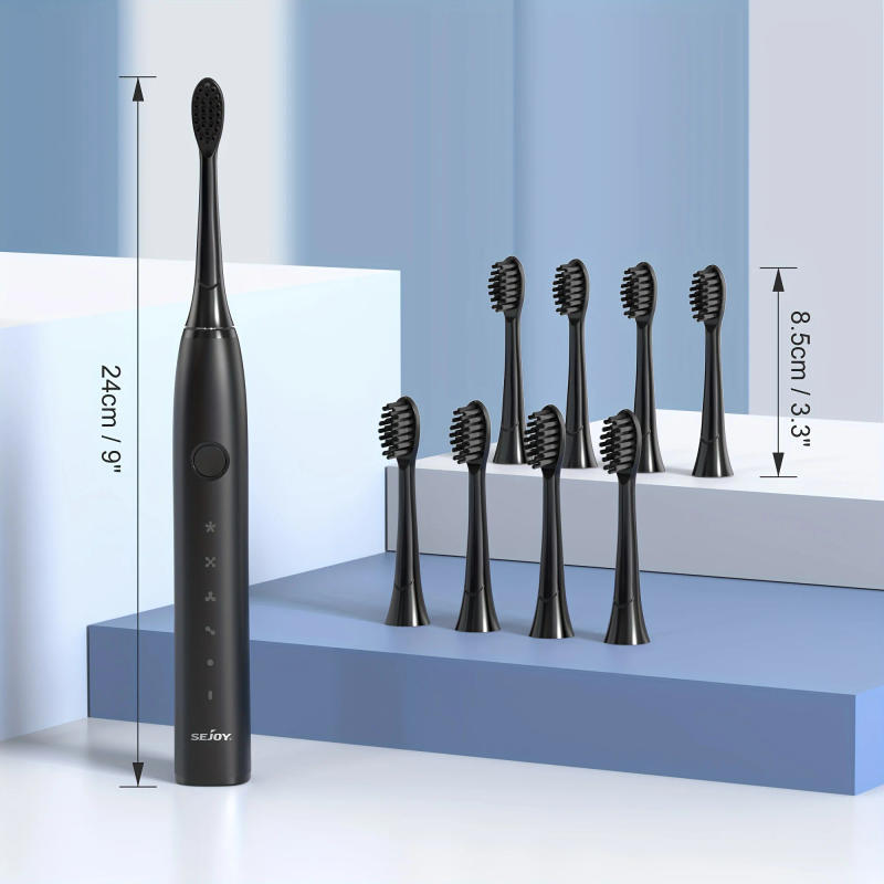 Description Picture 5 of itemElectric Toothbrush Tooth Brush USB Rechargeable Adult Ultrasonic Teeth Cleaning 8 Replacement Toothbrush Heads