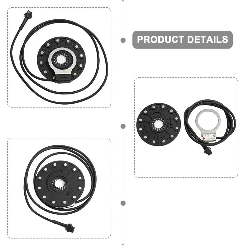 Description Picture 6 of itemWaterproof Electric Bicycle Pedal Assist Sensor E-bike Double Hall 12 Magnet Left/Right Side PAS System DIY EBike Modified Parts