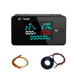 KWS-AC305 AC 0-500V Dual Voltage Display Voltmeter 0-50KW Wattmeter Power Meter 0-100A Power Analyzers LED AC Electricity Meter