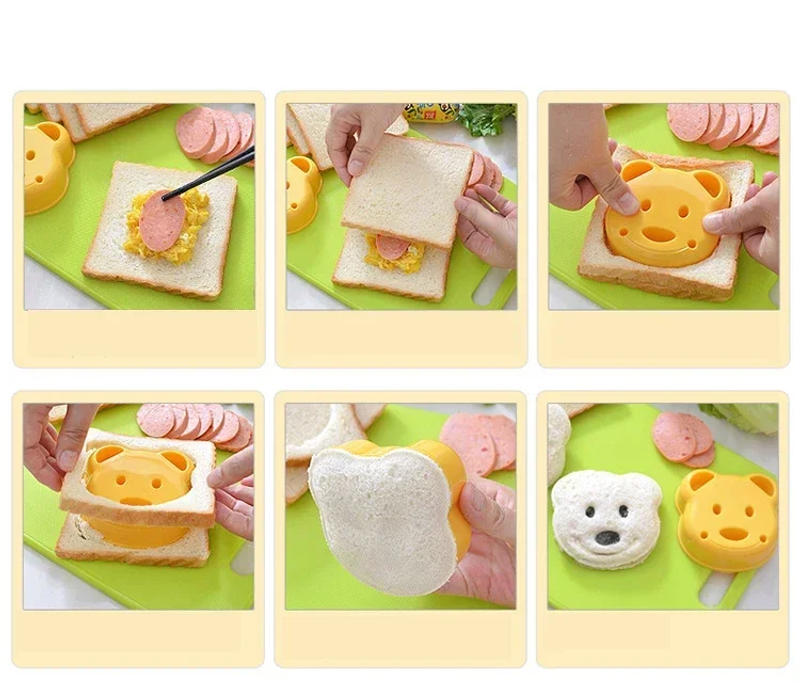 Description Picture 2 of itemCute Bear Sandwich Mold Toast Bread Making Cutter Mould Cute Baking Pastry Tools Children Interesting Food Kitchen Accessories