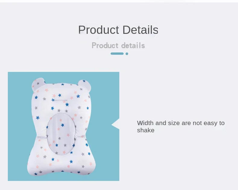 Description Picture 6 of itemPortable Baby Bathtub Pad Ajustable Bath Tub Shower Cushion Newborn Support Seat Mat Foldable Baby Bath Seat Floating Water Pad