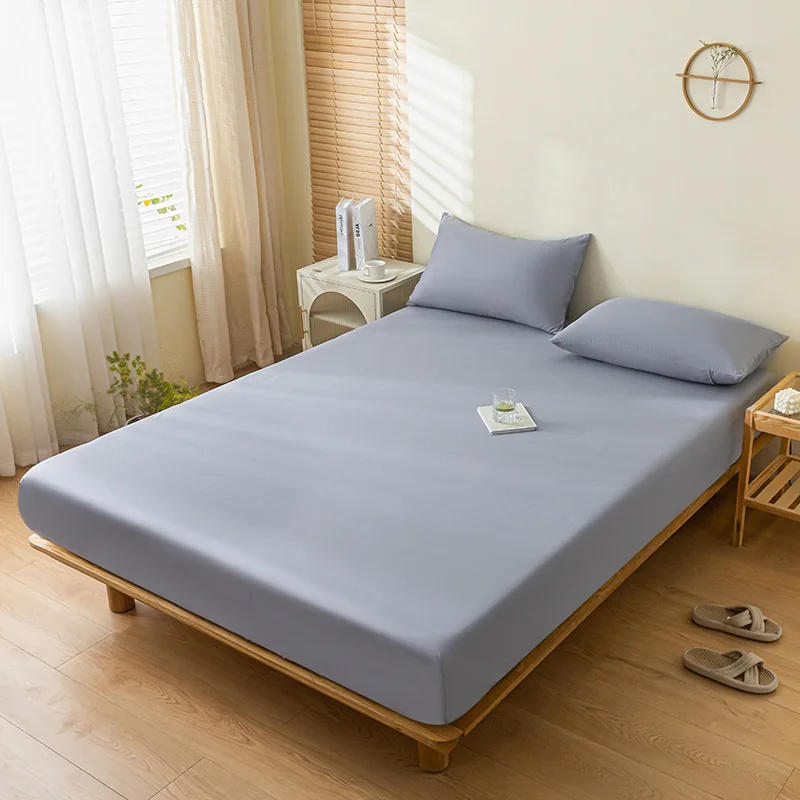 Description Picture 3 of itemSet of Sheets and Covers for Bed Solid Color Fitted Double Free Shipping Waterproof Adjustable a Square and Half