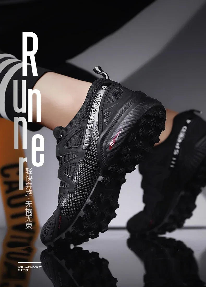 Description Picture 2 of itemMen Cross-Country Sneakers Man Quality Men's Outdoor Hiking Shoes Trail Running Speed Mens Athletic Shoe Non Slip Cycling Sports