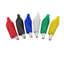 10Pcs Alligator Test Clips 28mm/35mm/45mm Crocodile Clamps Electronic Battery Testing Probe Mini Alligator Test Clip with Sheath