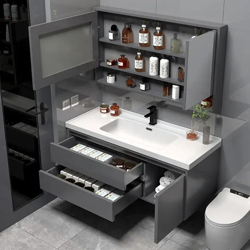 Description Picture 4 of itemModern minimalist integrated bathroom cabinet, smart bathroom sink, washbasin set # F2445