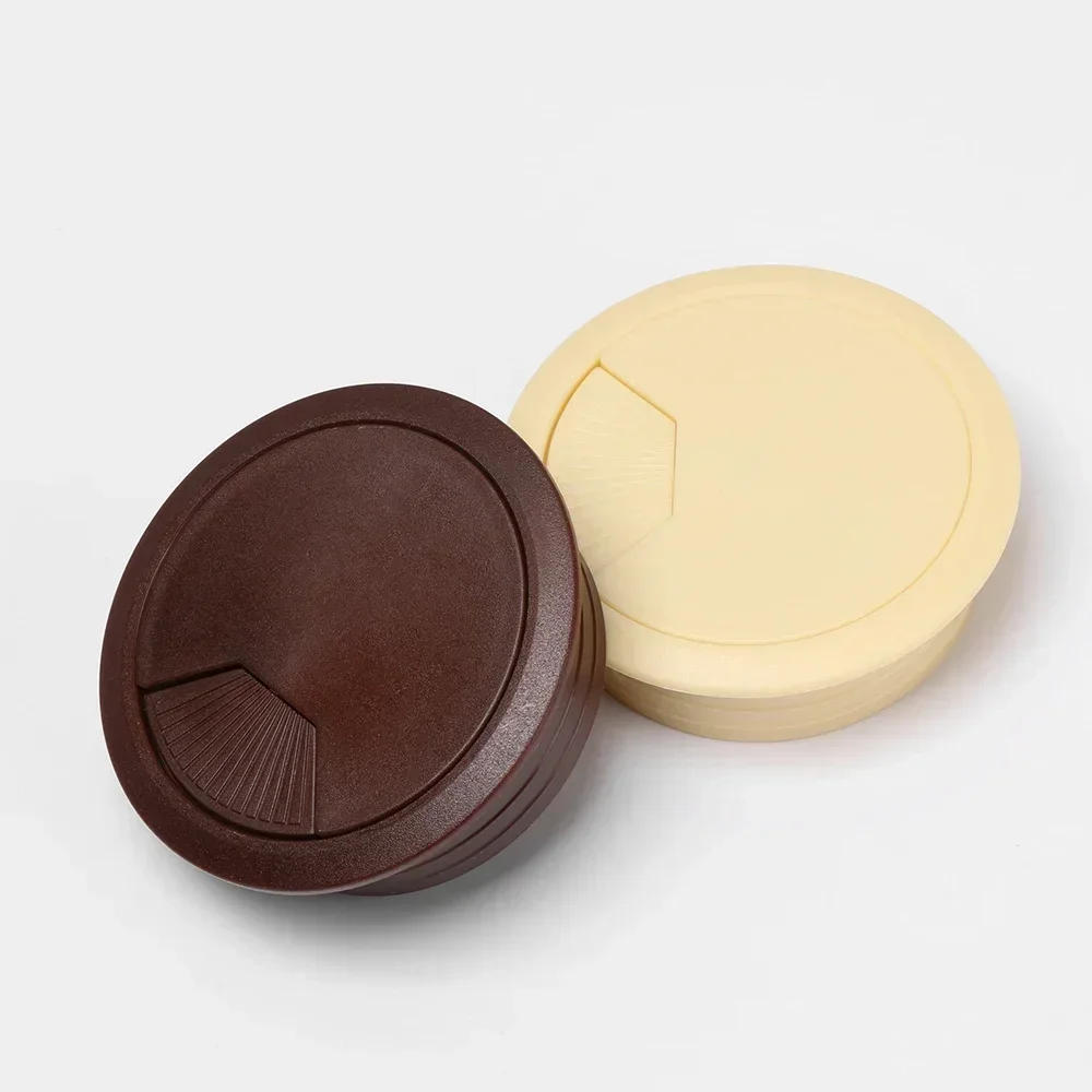 Description Picture 5 of item60/80mm Computer Grommet Desk Table Plastic Cable Hole Cover PC Computer Desk Classic Round Wire Tidy Grommet