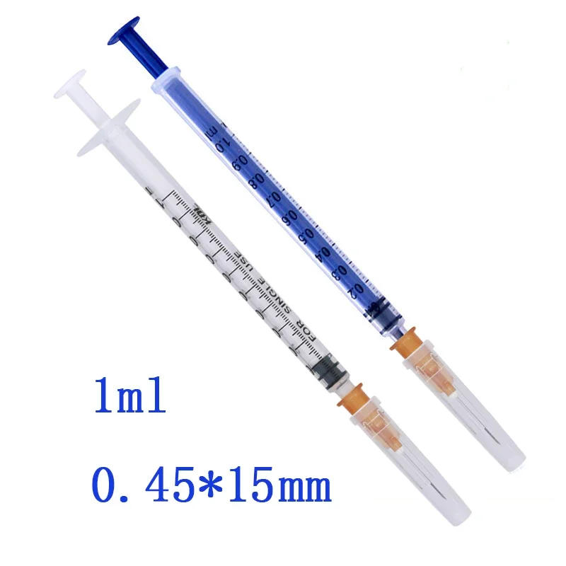 Description Picture 4 of item50pcs 1ml Disposable Plastic Veterinary Syringe With Needles For Pet Farm Animal Cat Dog Pig Cattle Sheep Horses 2ml 5ml 10ml