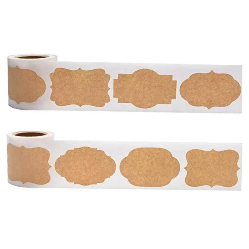 Description Picture 3 of itemKraft Paper Stickers Blank Labels Handmade Stationery Gift Tags Decoration Paper Spice Jar Label DIY Envelope Sealing Sticker
