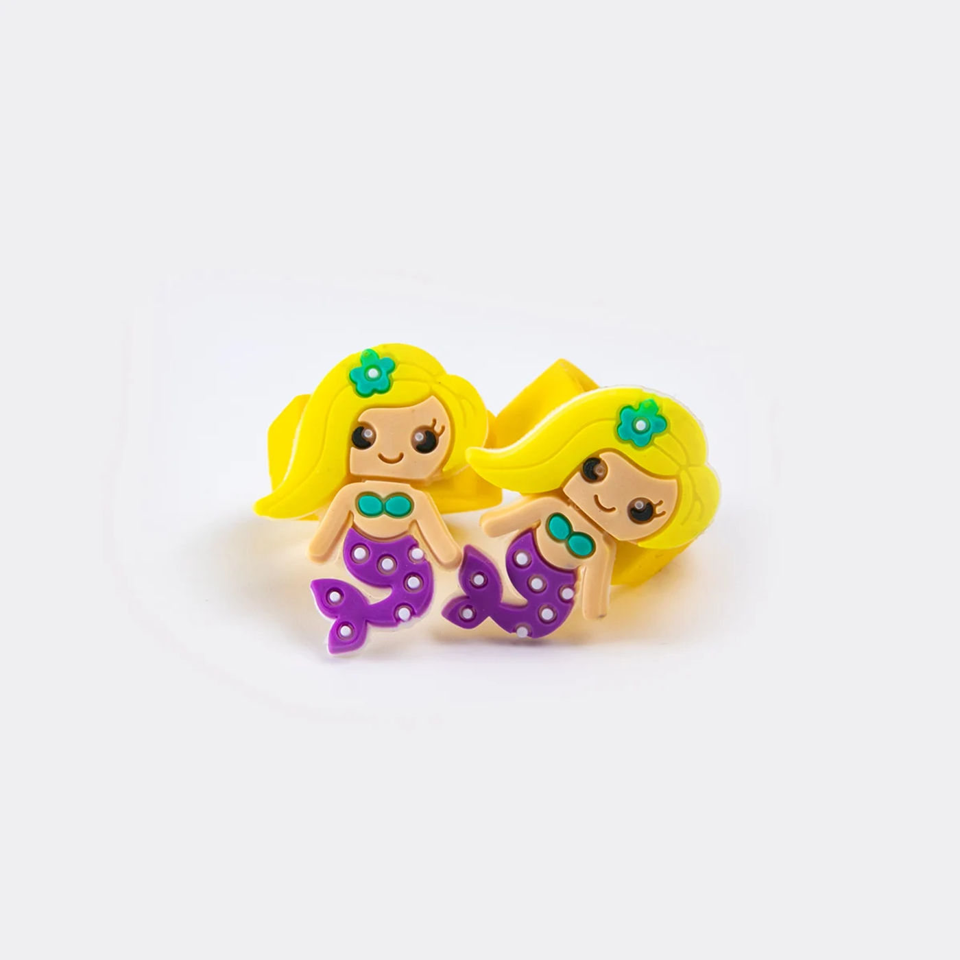 Description Picture 2 of item6pcs Mermaid Ring PVC Soft Rubber Mermaid Rings Under the sea Mermaid Themed Party Decoration Baby Shower Birthday Party Favors