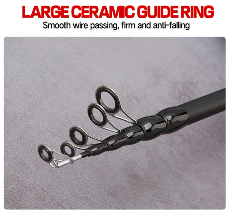 Description Picture 5 of itemTelescopic Lure Rod 1.5M 1.8M 2.1M 2.4M Carbon Spinning Rod Baitcasting Fishing Pole 8g-25g Wooden Handle Casting Fishing Tackle