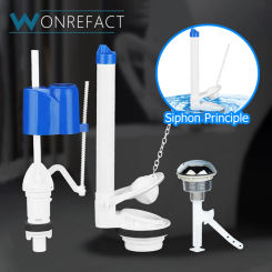 Toilet Tank Replacement Kit Toilet Water Tank Inlet Valve Double Flush Drain Valve WaterTank Round Button Side Buttons Universal