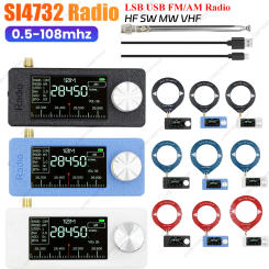 SI4732 0.5-108mhz All Band Radio Receiver LSB USB AM FM FM/AM Radio w/ Antenna 1.9inch IPS Screen HF SW MW VHF Pocket Mini Radio