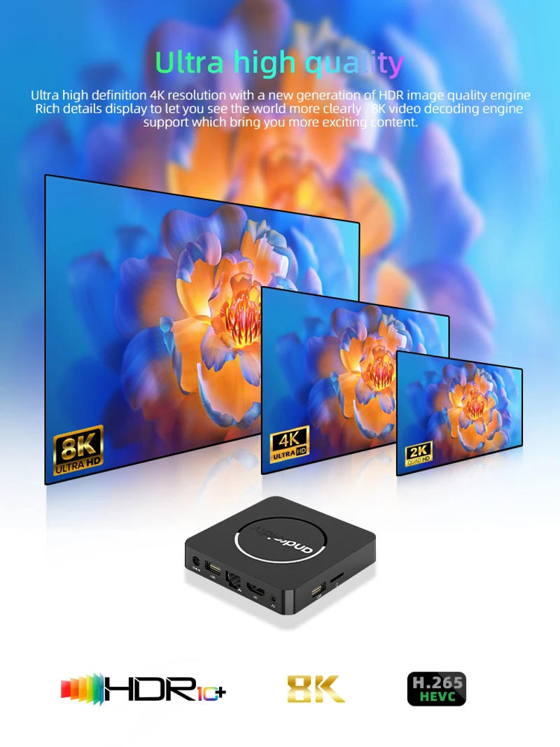 Description Picture 3 of itemHOT Smart TV Box Android13 Allwinner H313 2GB 16GB Dual 2G 5G Wifi BT5.2 4K Media Player Android Set Top Box Q1 VS amazon hot tv