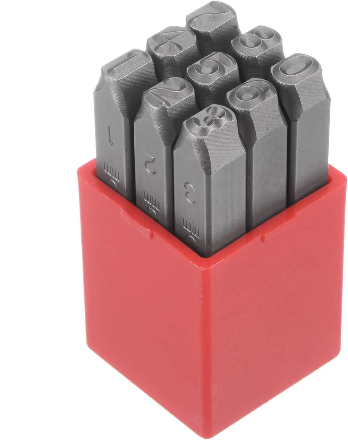 Description Picture 6 of item9Pcs Number Letter Stamp Steel Stamp with Storage Box Punch Set Hardened Metal Leather DIY Craft Embossing Handmade Carving Tool