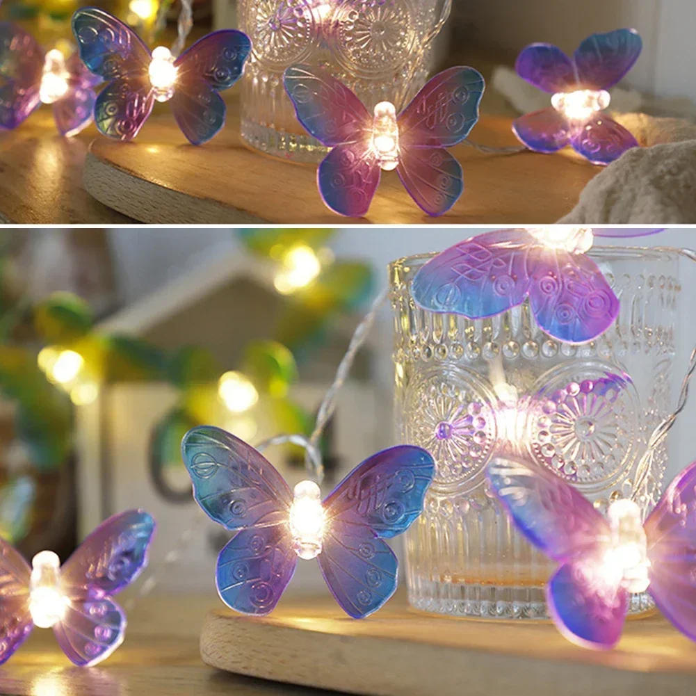 Description Picture 6 of item10/20 LEDs Butterfly Light String Led Fairy Light 1.5/3m Battery Holiday Garland for Christmas Wedding Festival Party Decoration
