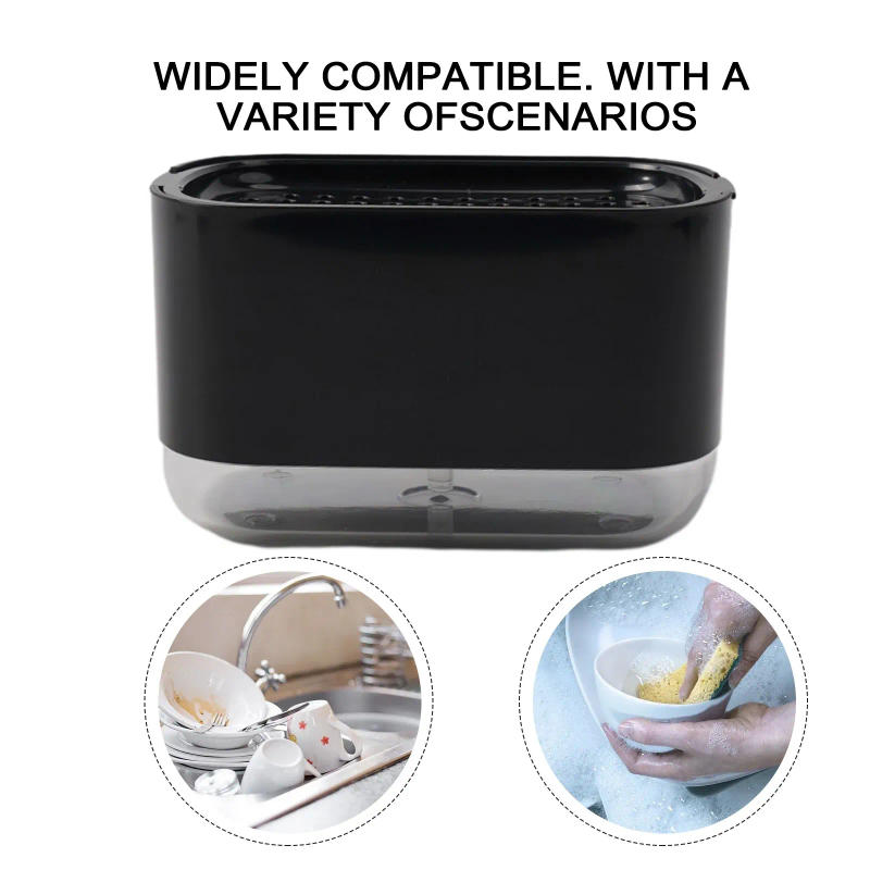 Description Picture 4 of item2In1 Dish Soap Dispenser Liquid Soap Pump Dispenser Soap Container With-Sponge Holder For Kitchen Bathroom Washing Accessories