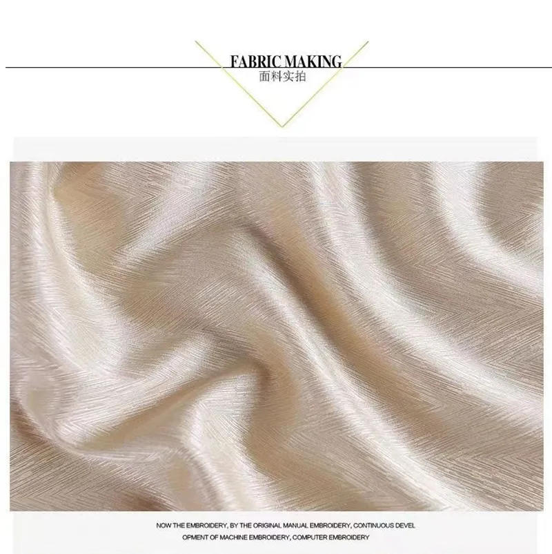 Description Picture 5 of item150cmx50cm Herringbone pattern solid color antique Hanfu fabric jacquard horse face cheongsam dance fabric decoration DIY fabric