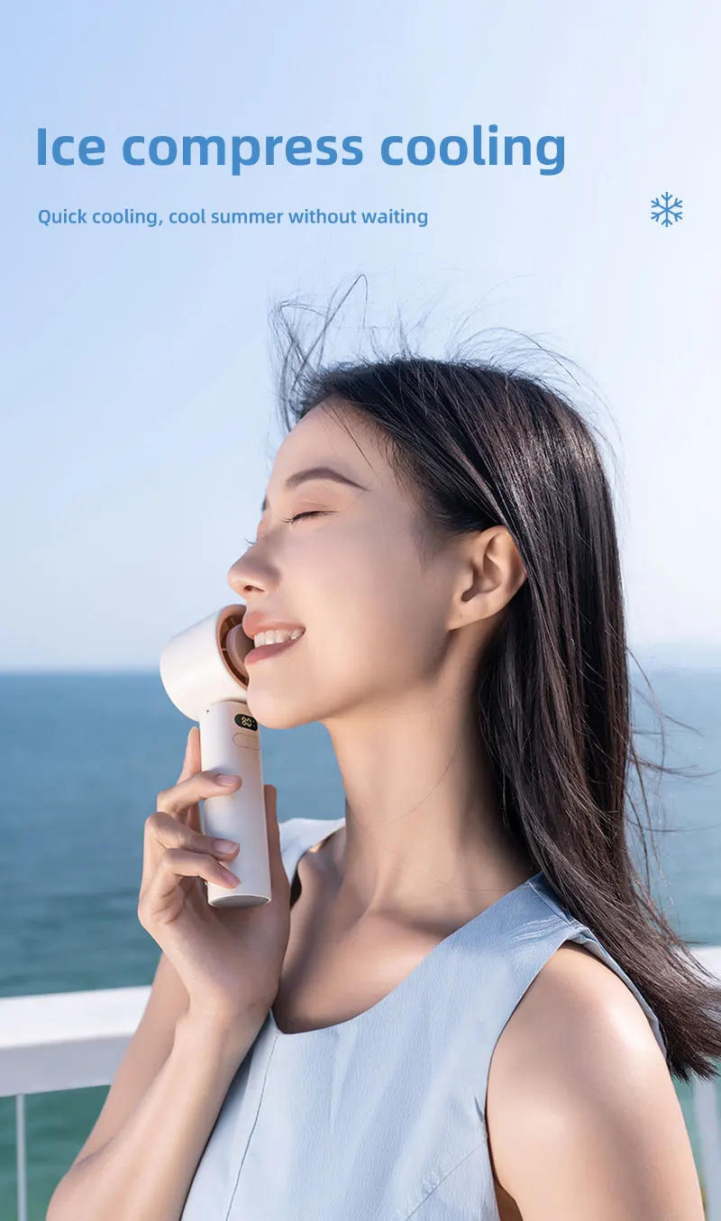 Description Picture 5 of item2025 New Portable Air Cooling Fan 3000mAh 100 Wind Speeds Adjustable Outdoor Foldable Student Handheld Fan